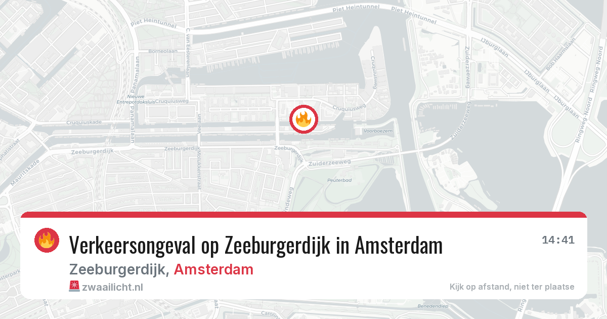 Verkeersongeval op Zeeburgerdijk in Amsterdam — 5 jul 2026