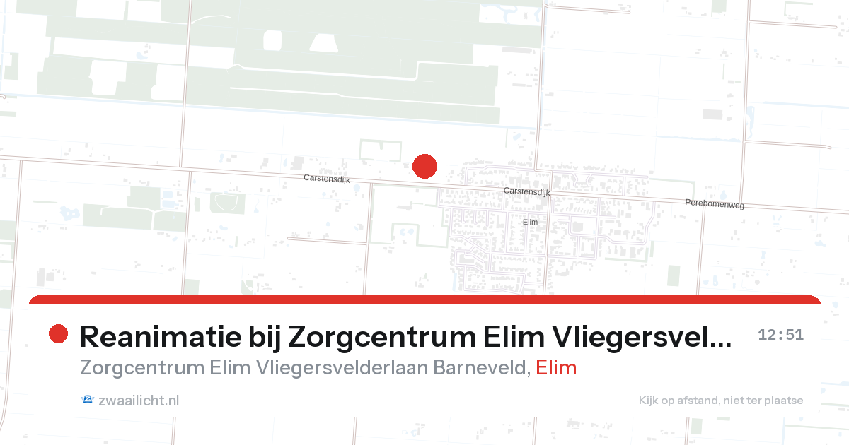 Reanimatie bij Zorgcentrum Elim Vliegersvelderlaan Barneveld in Elim — 22 aug 2026