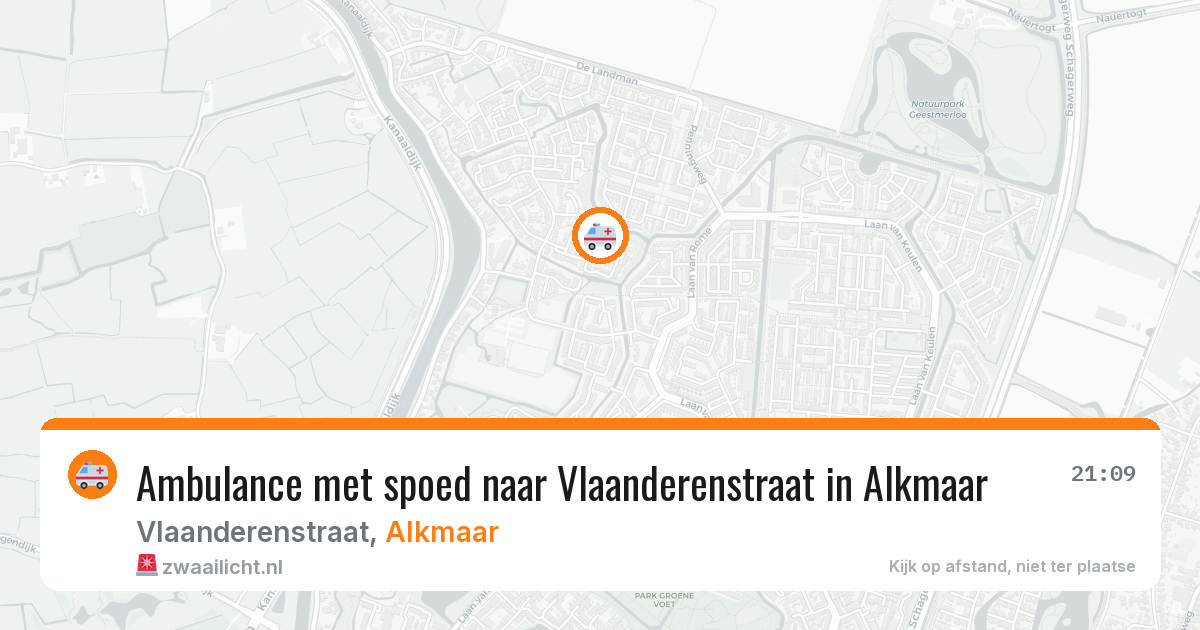 Ambulance met spoed naar Vlaanderenstraat in Alkmaar — 29 apr 2026