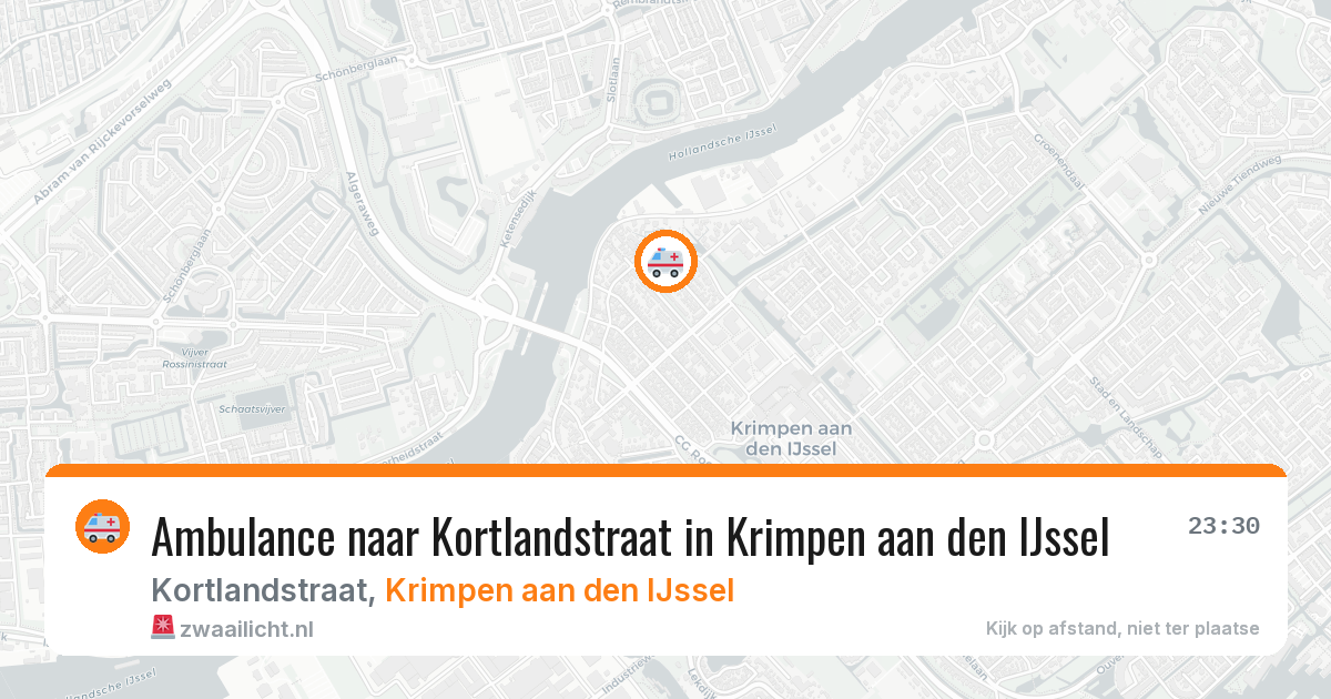Ambulance naar Kortlandstraat in Krimpen aan den IJssel — 27 mrt 2026