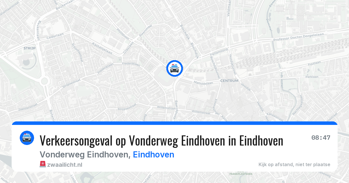 Verkeersongeval op Vonderweg Eindhoven in Eindhoven — 19 mrt 2026