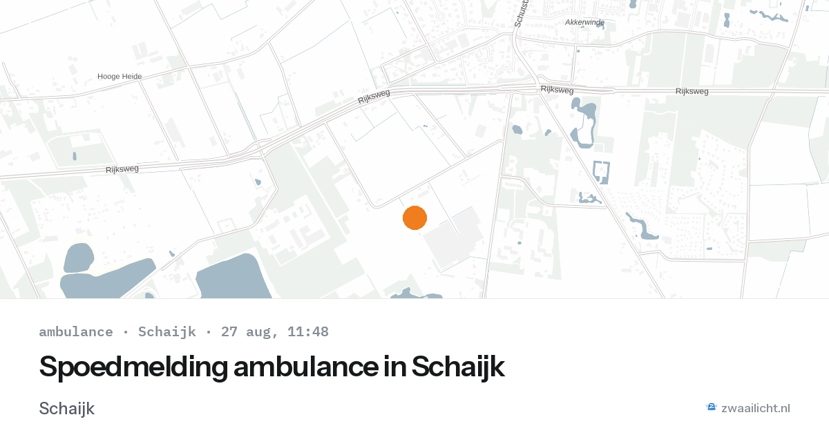Spoedmelding ambulance in Schaijk — 27 aug 2026