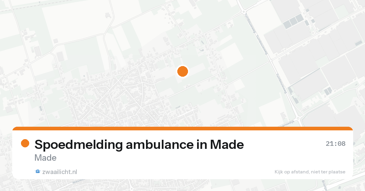 Spoedmelding ambulance in Made — 16 aug 2026