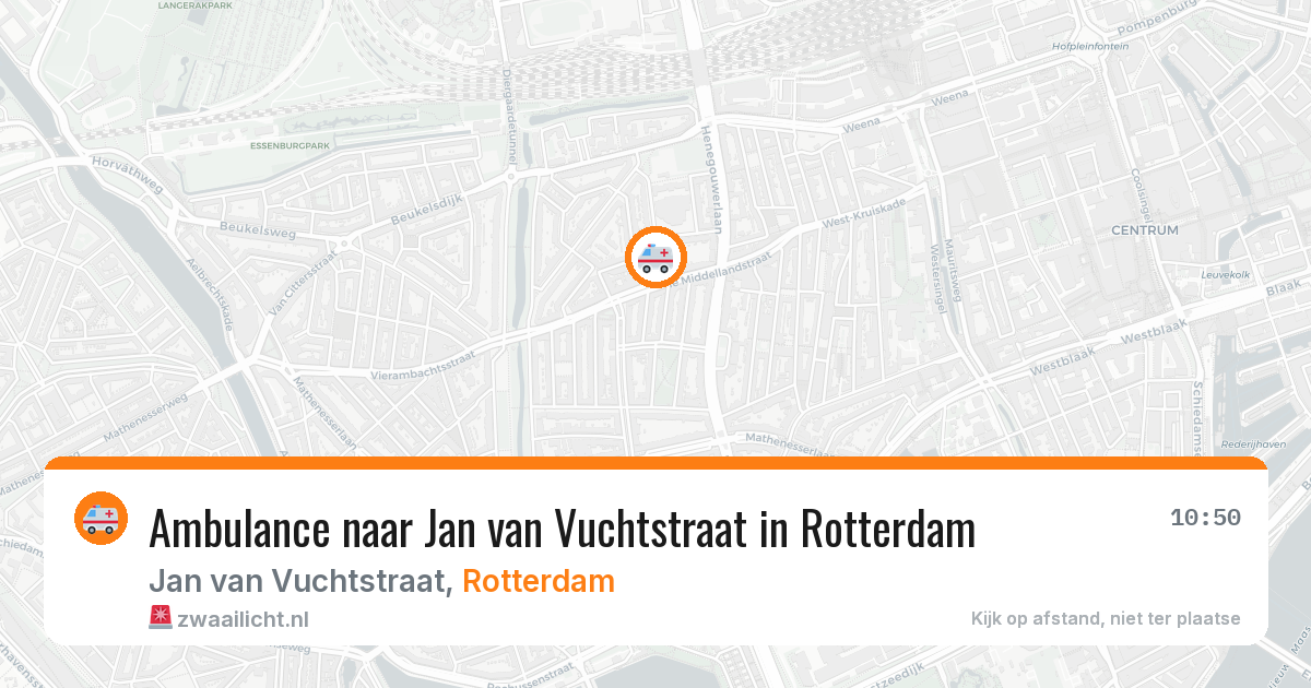 Ambulance naar Jan van Vuchtstraat in Rotterdam — 6 aug 2026