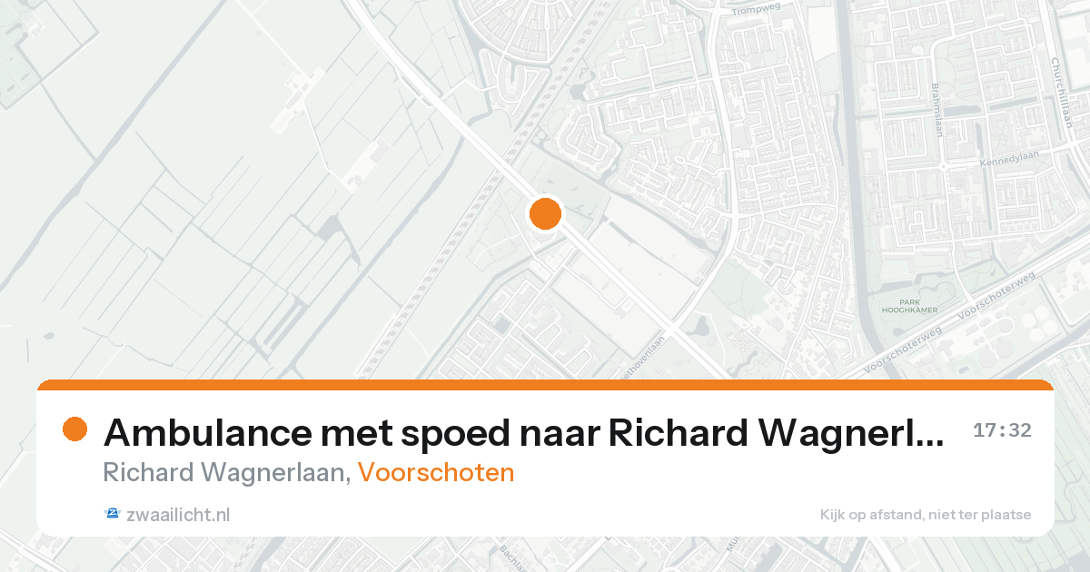 Ambulance met spoed naar Richard Wagnerlaan in Voorschoten — 16 mei 2026