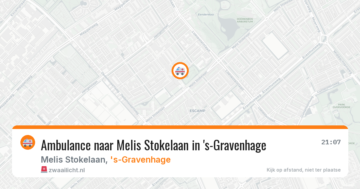 Ambulance naar Melis Stokelaan in 's-Gravenhage — 12 aug 2026