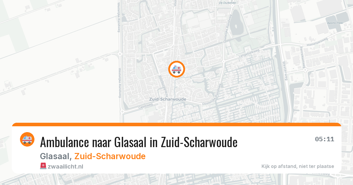 Ambulance naar Glasaal in Zuid-Scharwoude — 5 jul 2026