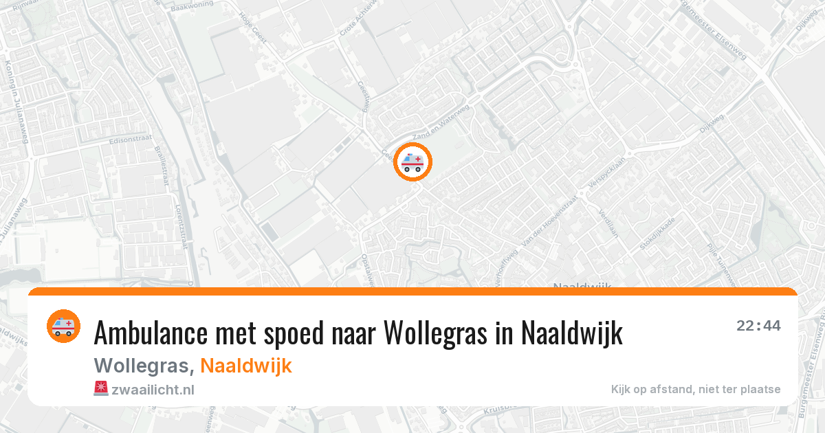 Ambulance met spoed naar Wollegras in Naaldwijk — 4 mei 2026