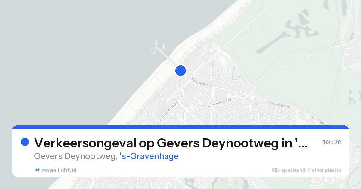 Verkeersongeval op Gevers Deynootweg in 's-Gravenhage — 22 aug 2026