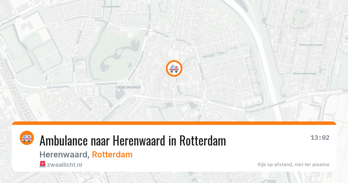 Ambulance naar Herenwaard in Rotterdam — 3 mrt 2026