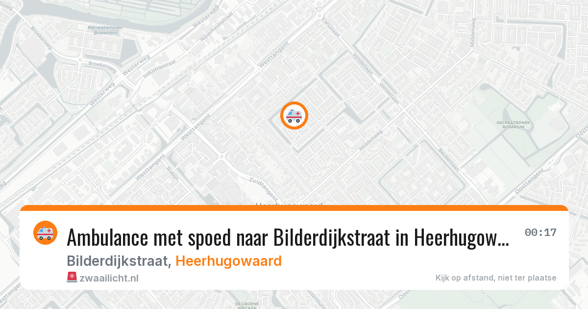 Ambulance met spoed naar Bilderdijkstraat in Heerhugowaard — 7 mei 2026