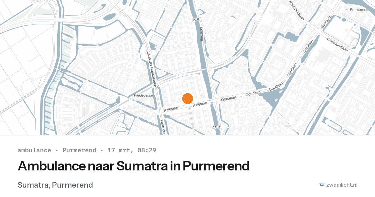 Ambulance naar Sumatra in Purmerend — 17 mrt 2026