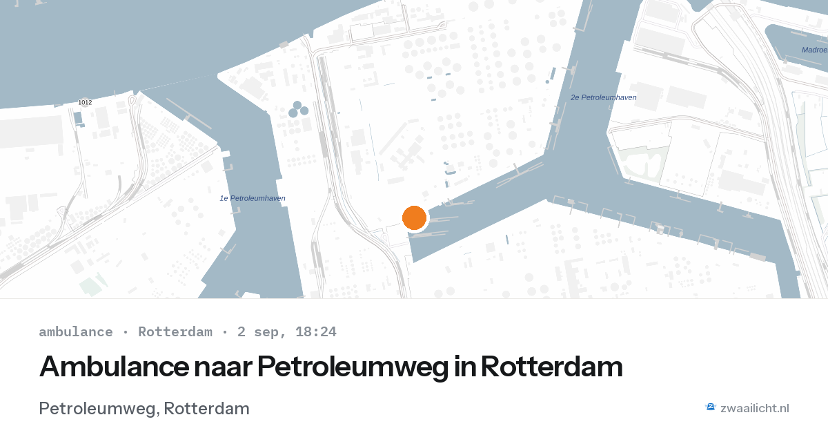 Ambulance naar Petroleumweg in Rotterdam — 2 sep 2026