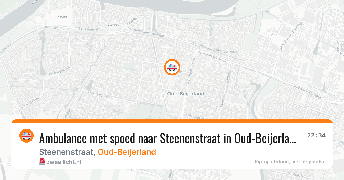 Ambulance met spoed naar Steenenstraat in Oud-Beijerland — 19 jan 2026