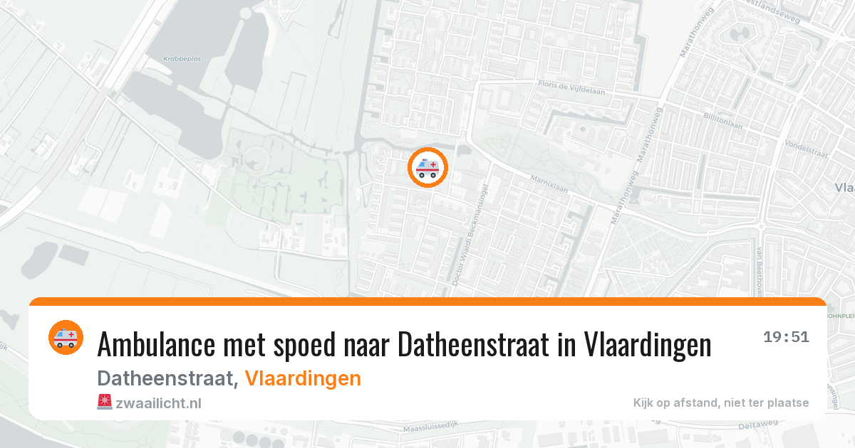 Ambulance met spoed naar Datheenstraat in Vlaardingen — 2 aug 2026