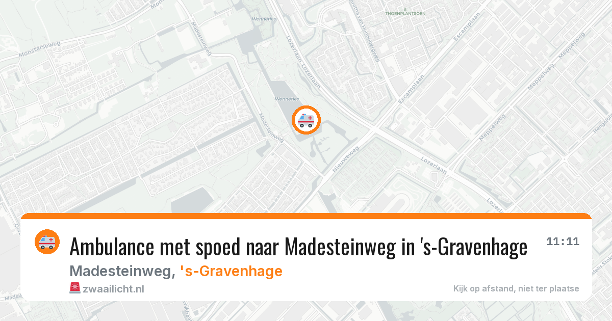 Ambulance met spoed naar Madesteinweg in 's-Gravenhage — 12 apr 2026