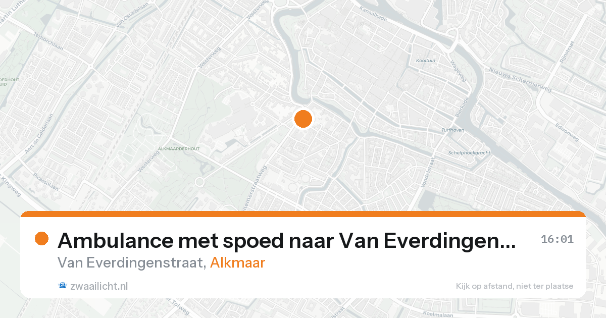 Ambulance met spoed naar Van Everdingenstraat in Alkmaar — 29 mei 2026