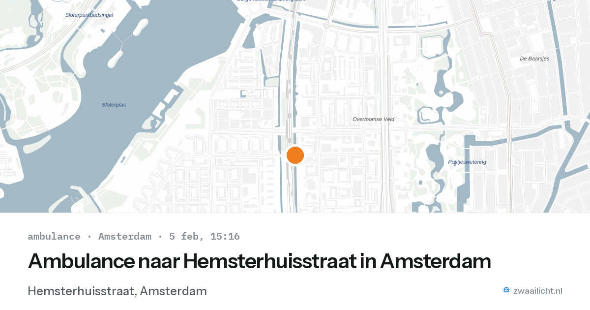 Ambulance naar Hemsterhuisstraat in Amsterdam — 5 feb 2026
