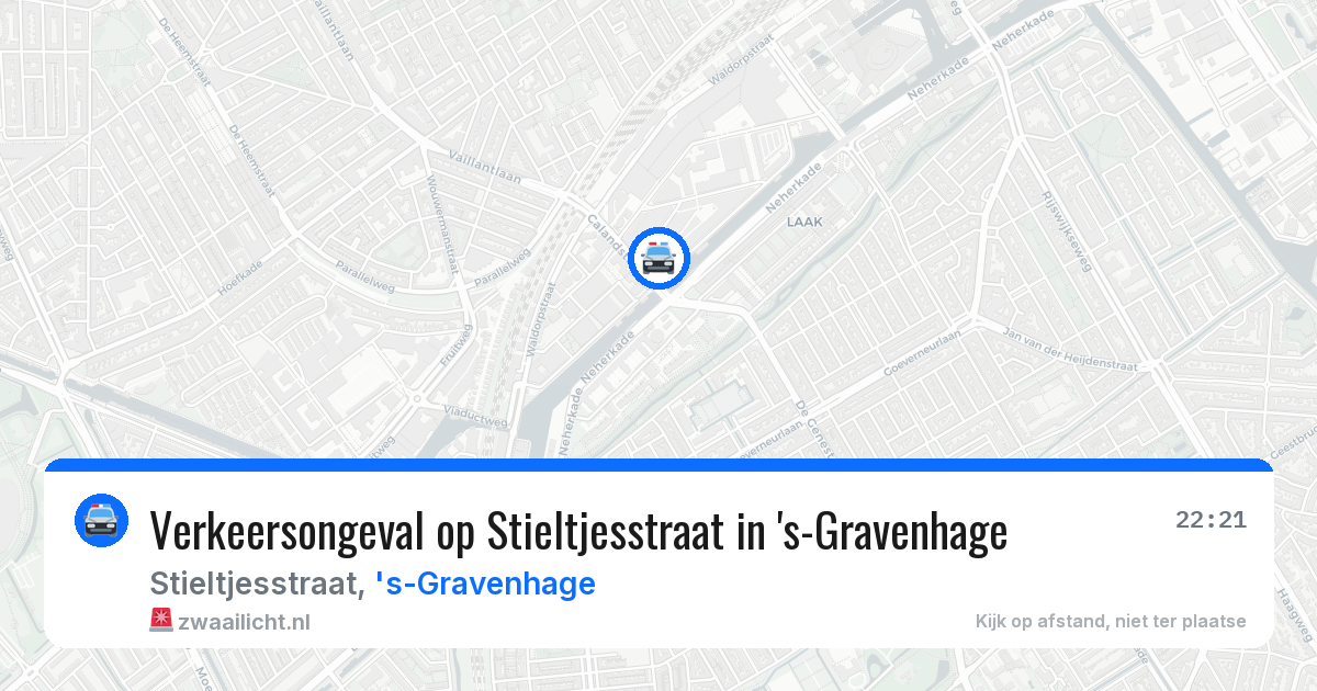 Verkeersongeval op Stieltjesstraat in 's-Gravenhage — 26 mrt 2026
