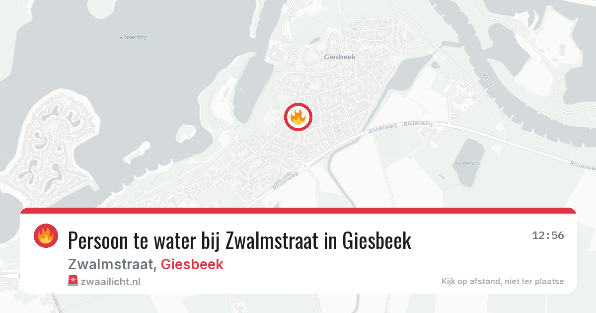 Persoon te water bij Zwalmstraat in Giesbeek — 24 mrt 2026