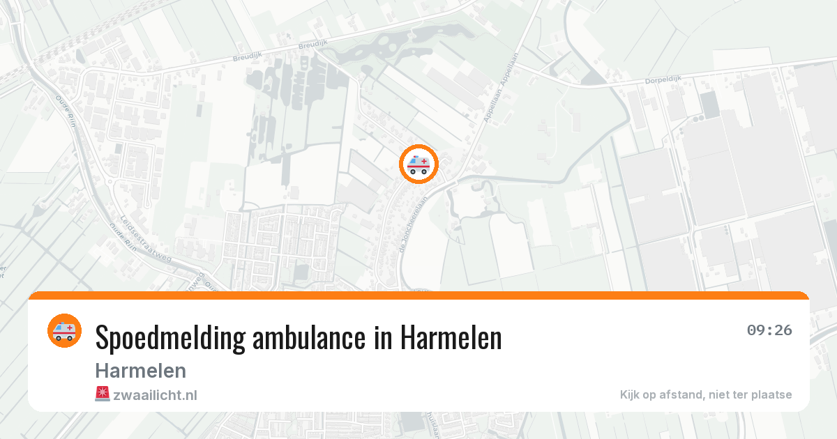 Spoedmelding ambulance in Harmelen — 11 aug 2026