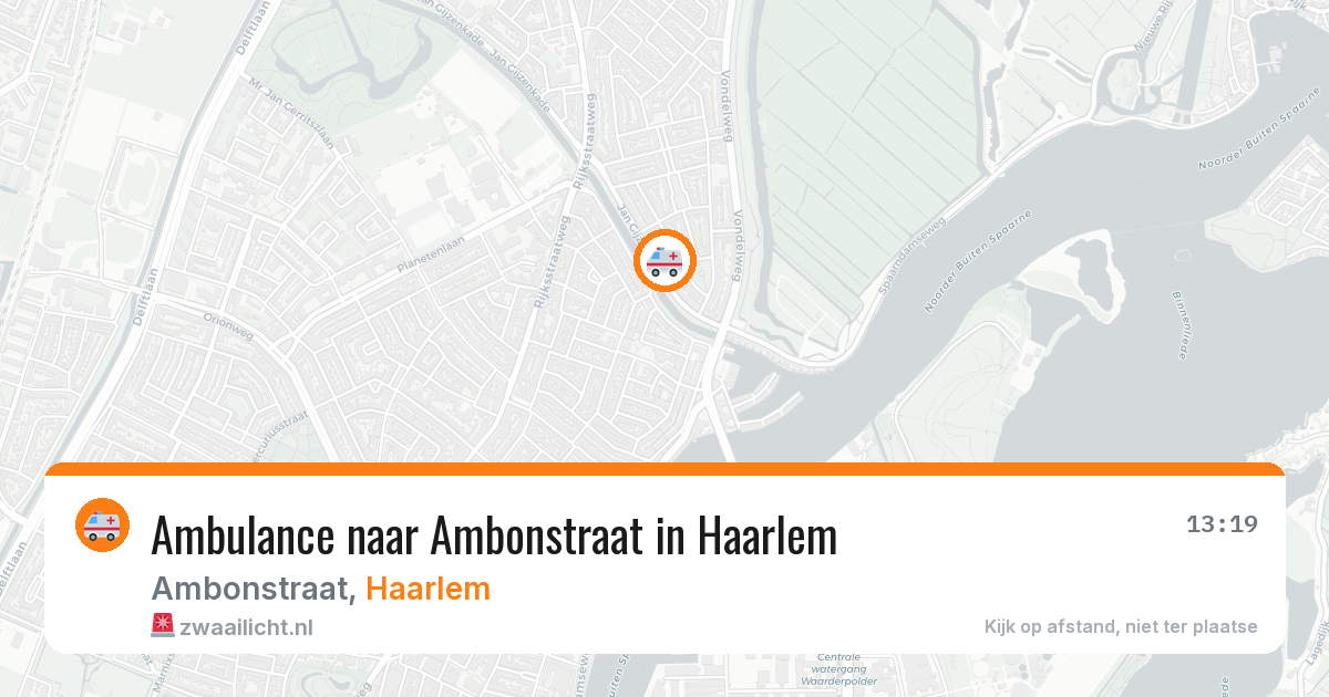 Ambulance naar Ambonstraat in Haarlem — 6 jun 2026