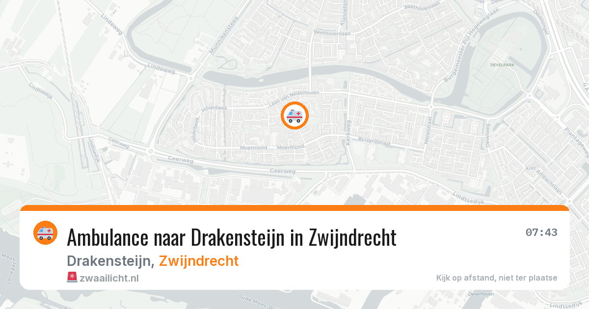Ambulance naar Drakensteijn in Zwijndrecht — 4 jul 2026