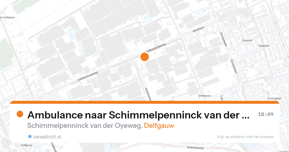 Ambulance naar Schimmelpenninck van der Oyeweg in Delfgauw — 6 mrt 2026