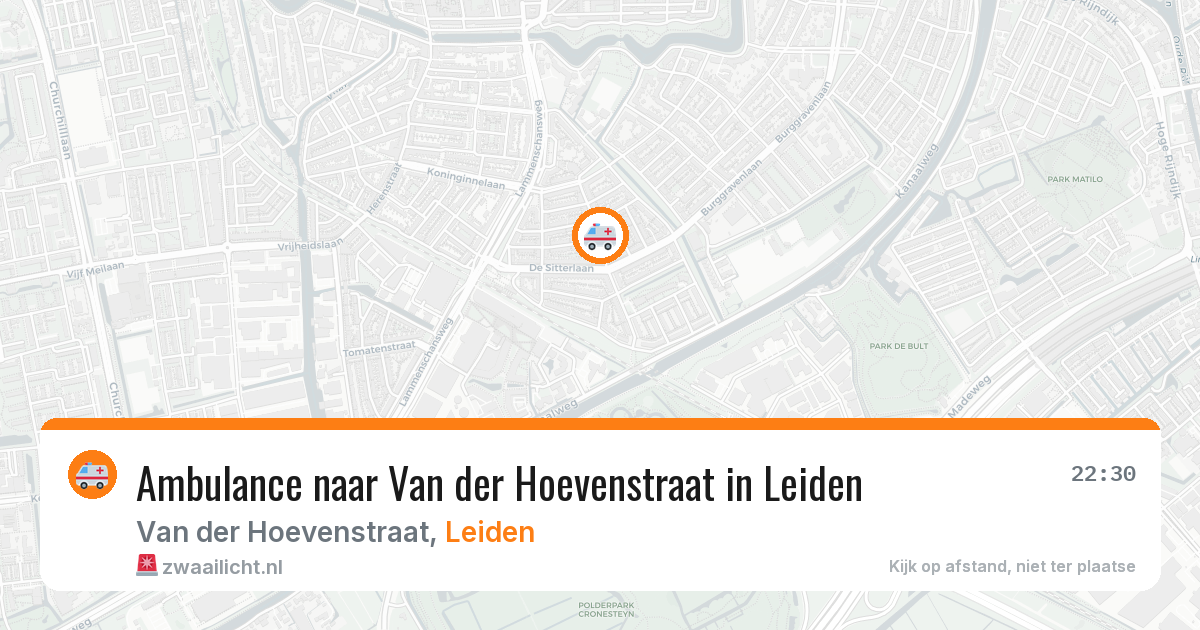 Ambulance naar Van der Hoevenstraat in Leiden — 4 aug 2026