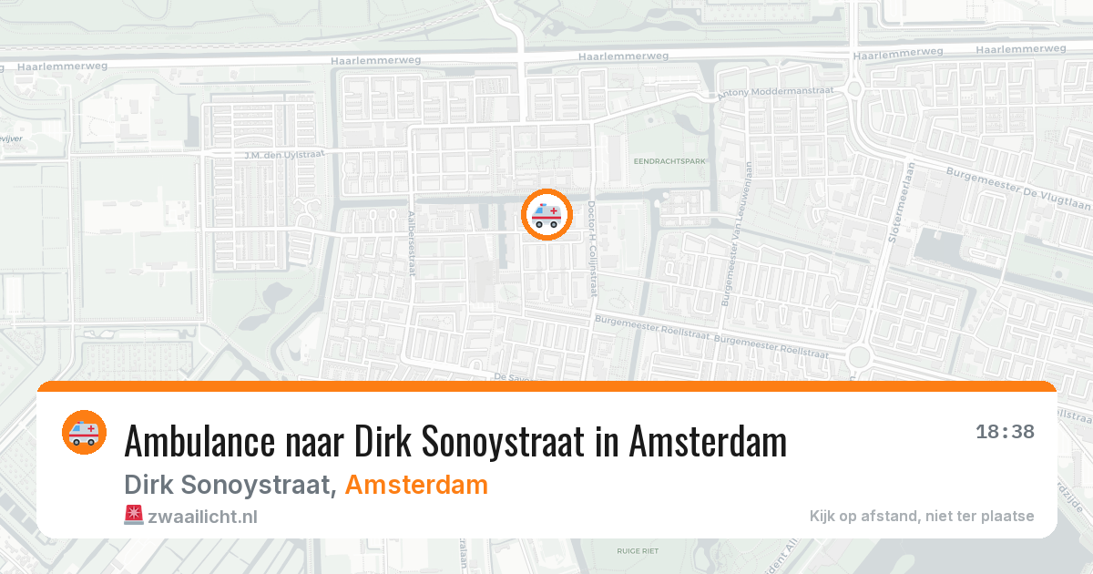 Ambulance naar Dirk Sonoystraat in Amsterdam — 7 jul 2026