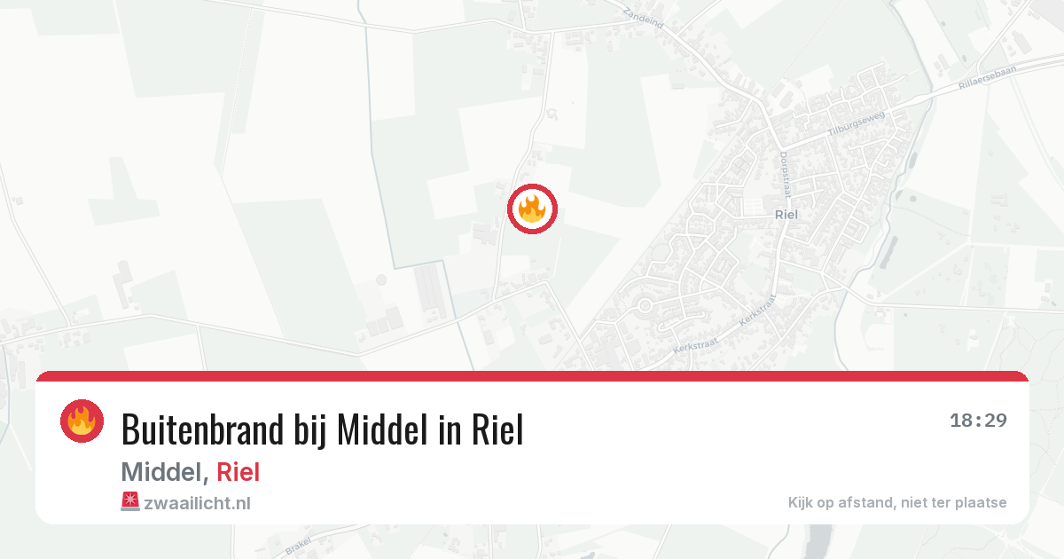 Buitenbrand bij Middel in Riel — 26 jun 2026