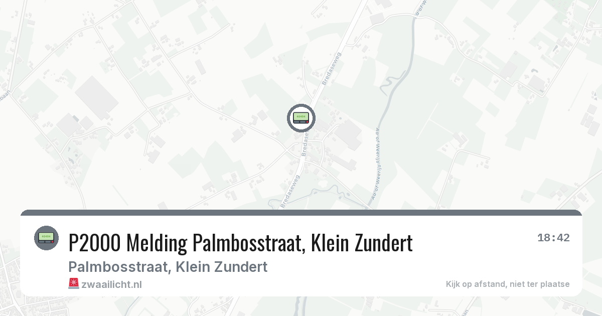 P2000 Melding Palmbosstraat, Klein Zundert — 9 mei 2026