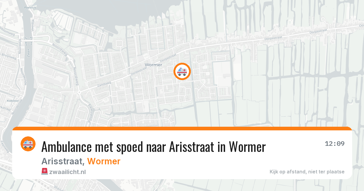 Ambulance met spoed naar Arisstraat in Wormer — 17 apr 2026