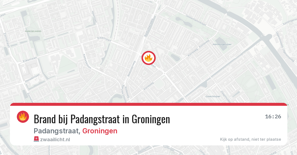 Brand bij Padangstraat in Groningen — 17 mrt 2026
