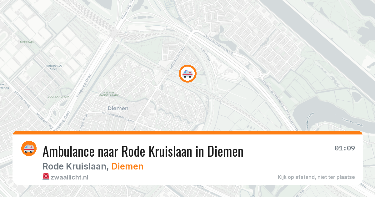 Ambulance naar Rode Kruislaan in Diemen — 12 aug 2026