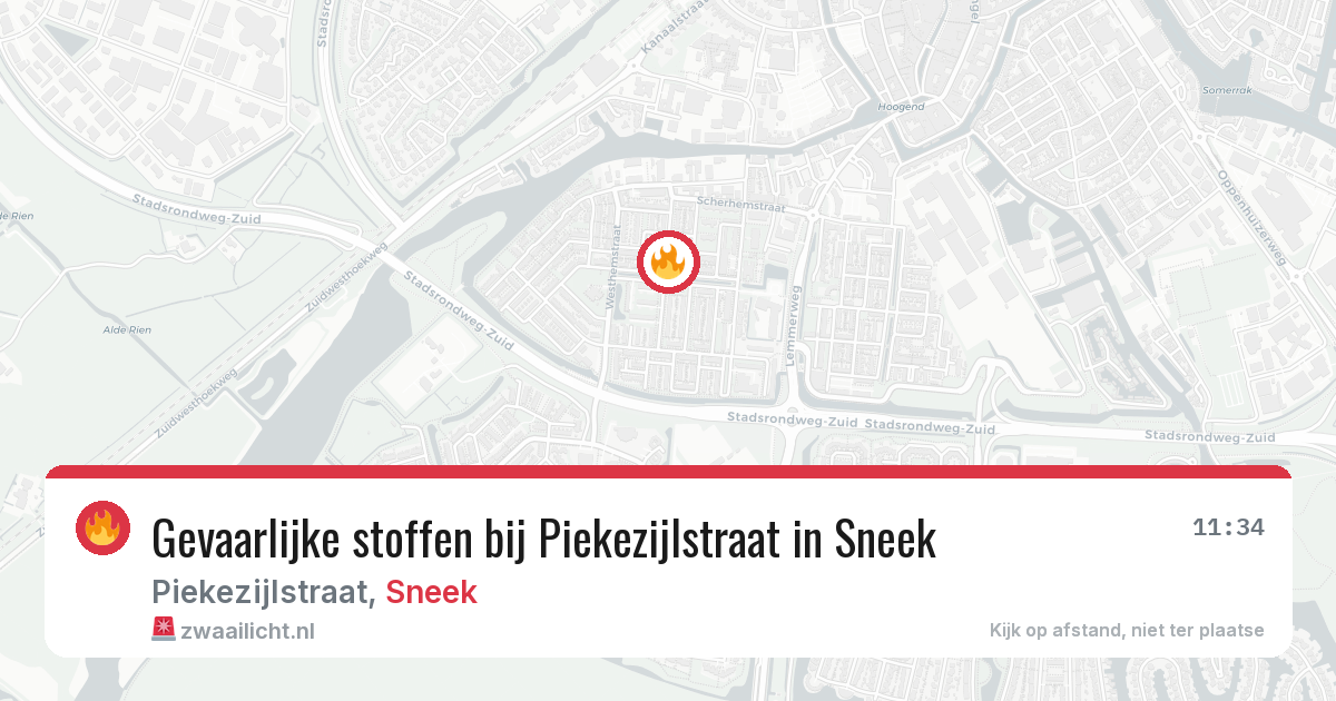 Gevaarlijke stoffen bij Piekezijlstraat in Sneek — 11 apr 2026