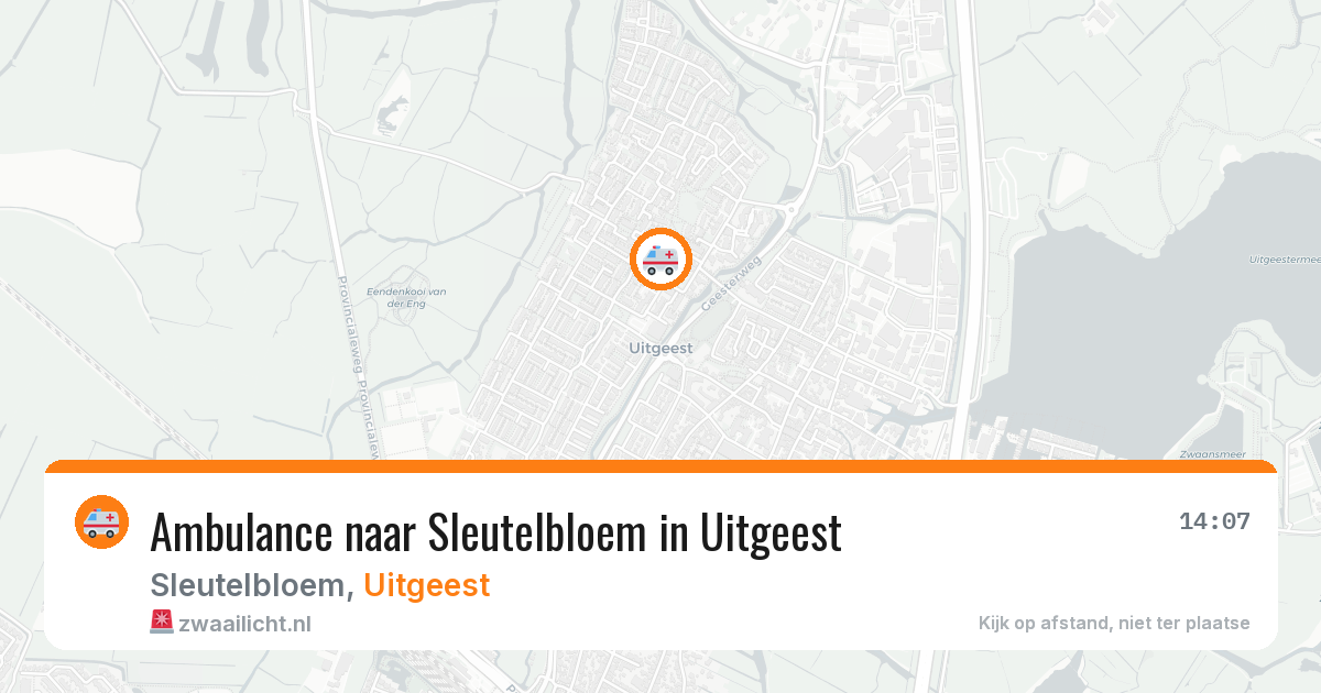 Ambulance naar Sleutelbloem in Uitgeest — 23 mrt 2026