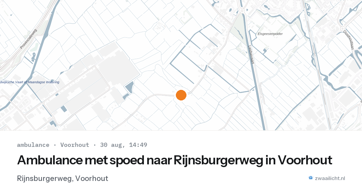 Ambulance met spoed naar Rijnsburgerweg in Voorhout — 30 aug 2026