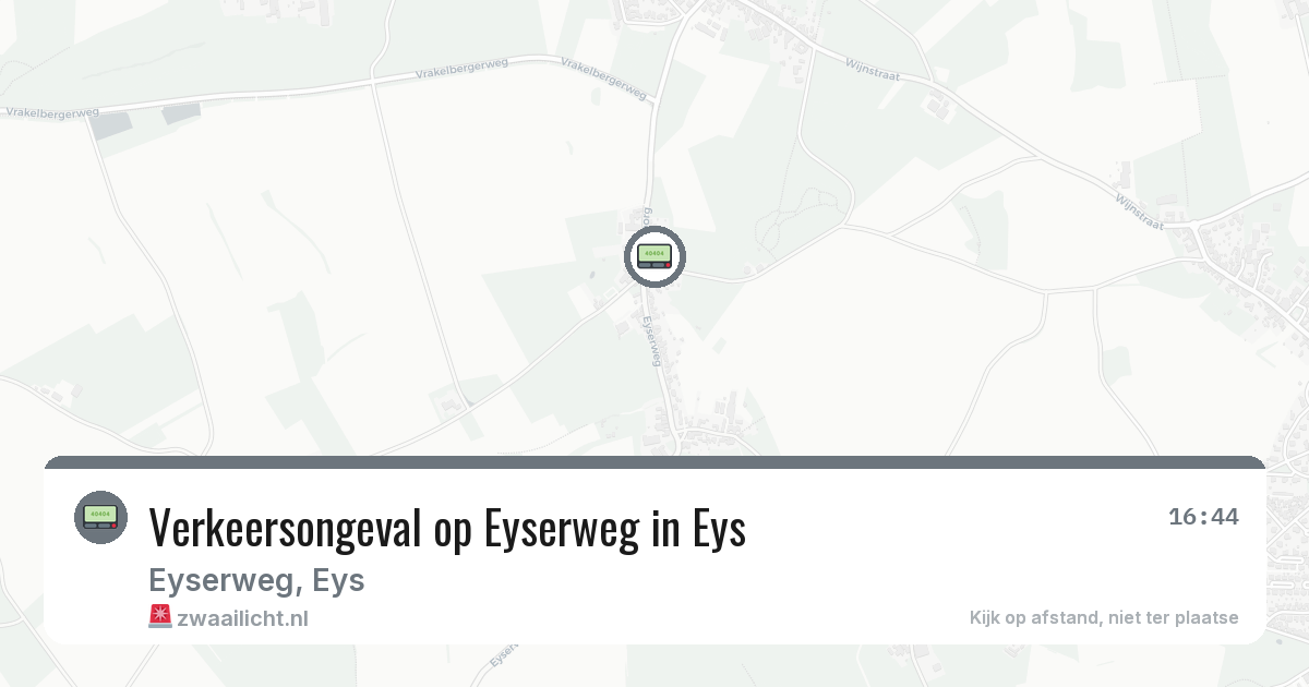 Verkeersongeval op Eyserweg in Eys — 22 mrt 2026