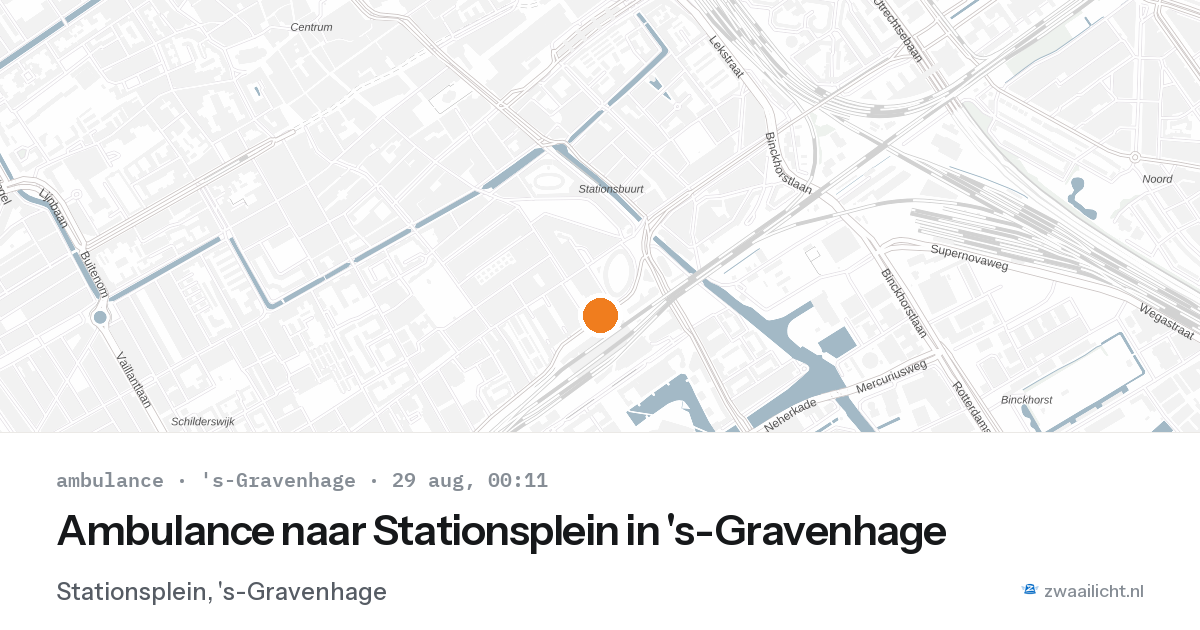 Ambulance naar Stationsplein in 's-Gravenhage — 28 aug 2026