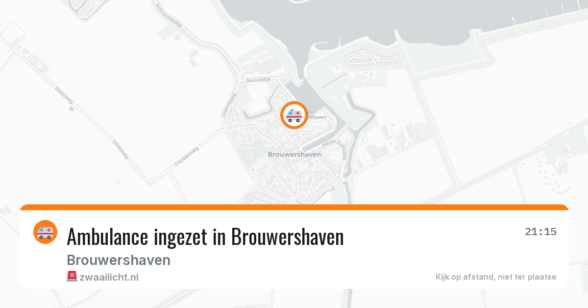 Ambulance ingezet in Brouwershaven — 31 jul 2026