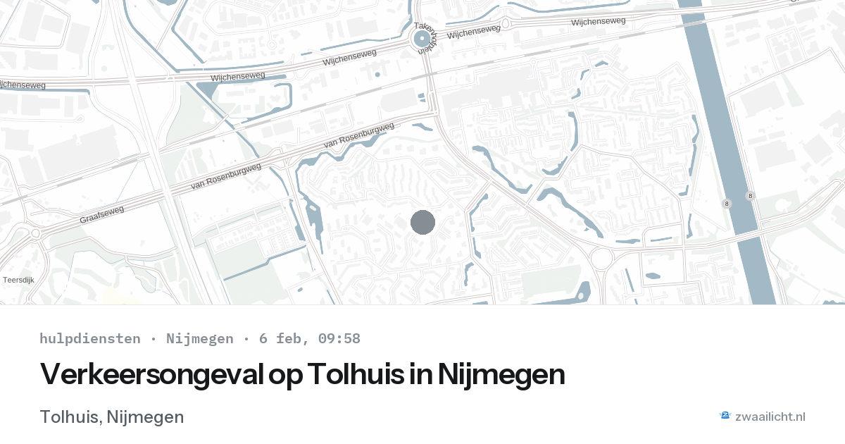 Verkeersongeval op Tolhuis in Nijmegen — 6 feb 2026