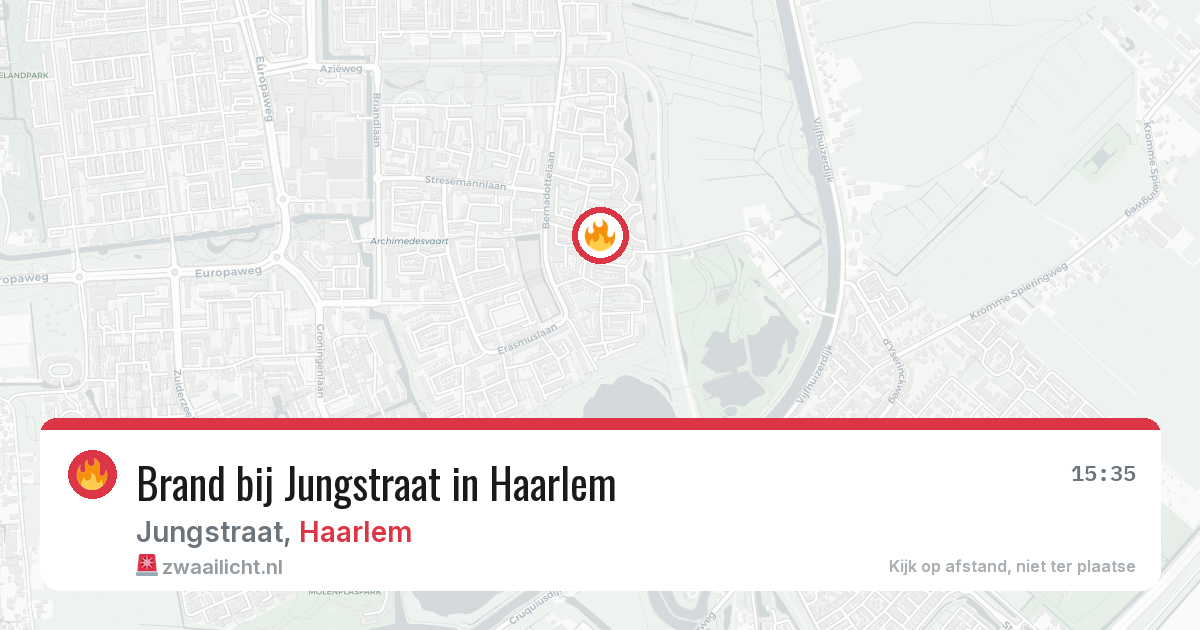 Brand bij Jungstraat in Haarlem — 26 jul 2026