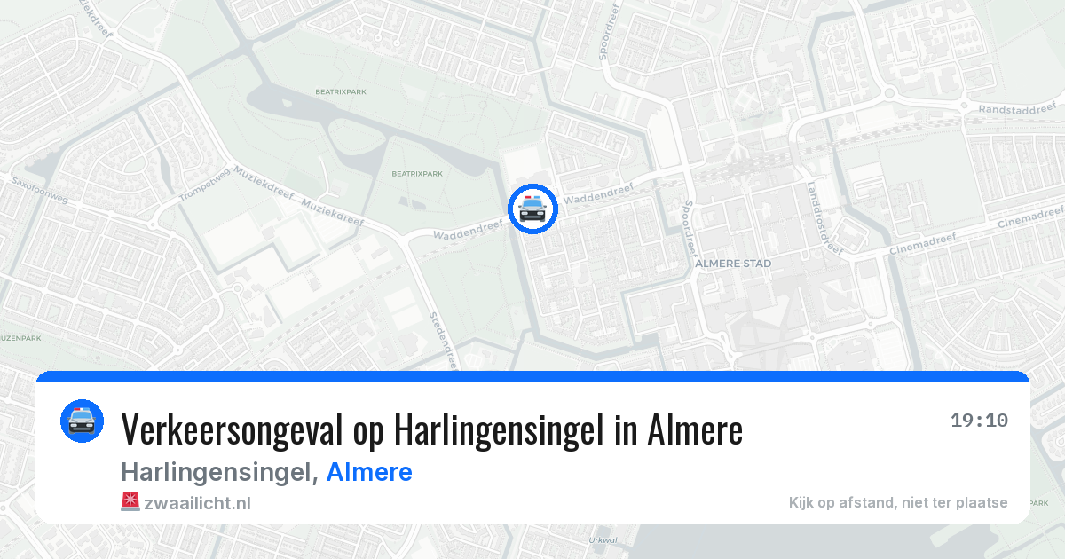 Verkeersongeval op Harlingensingel in Almere — 26 jan 2026