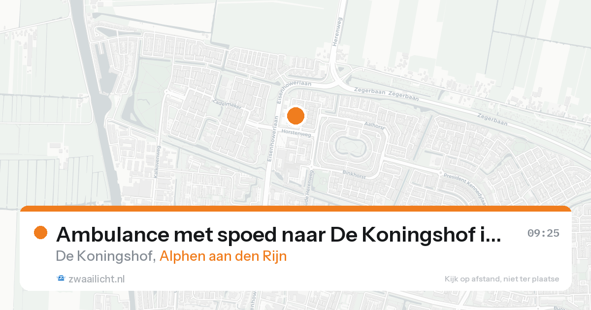 Ambulance met spoed naar De Koningshof in Alphen aan den Rijn — 11 jun 2026