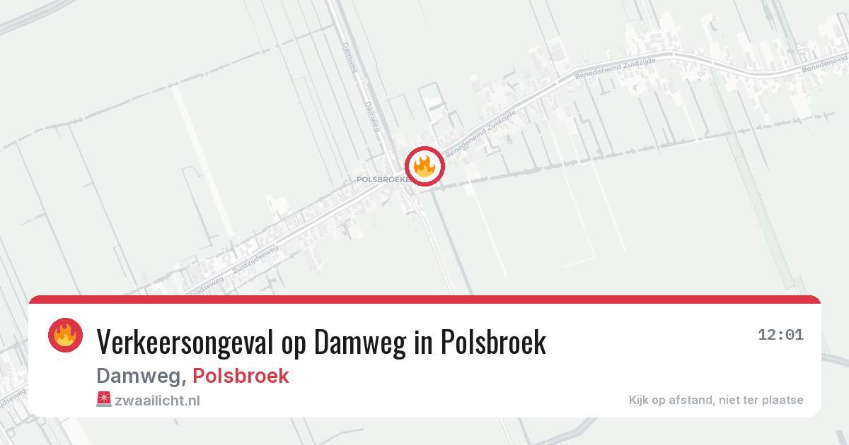 Verkeersongeval op Damweg in Polsbroek — 23 feb 2026