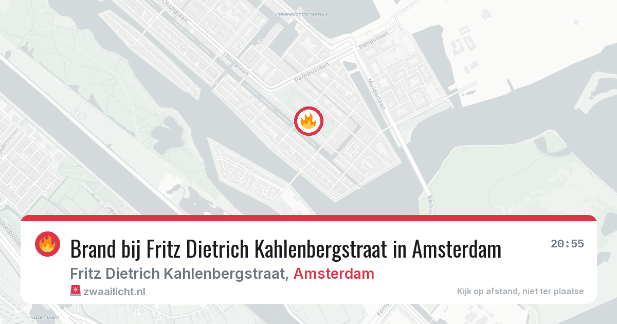 Brand bij Fritz Dietrich Kahlenbergstraat in Amsterdam — 18 mei 2026