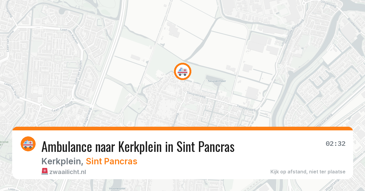 Ambulance naar Kerkplein in Sint Pancras — 10 jul 2026