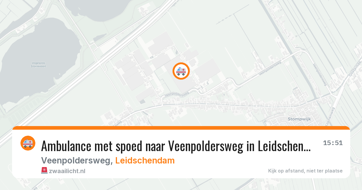 Ambulance met spoed naar Veenpoldersweg in Leidschendam — 10 jun 2026