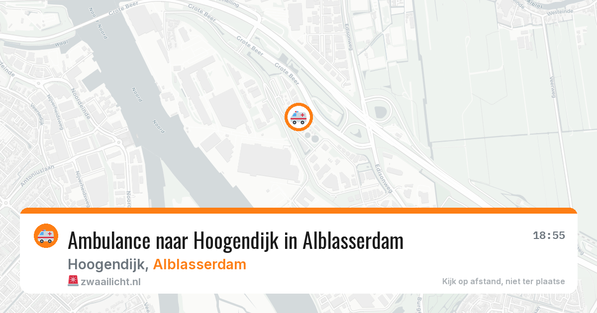 Ambulance naar Hoogendijk in Alblasserdam — 20 jul 2026